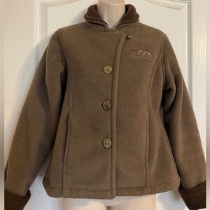 Outback Trading Company Mountain‎ Ponies Jacket Button Up Coat Size Small Fleece